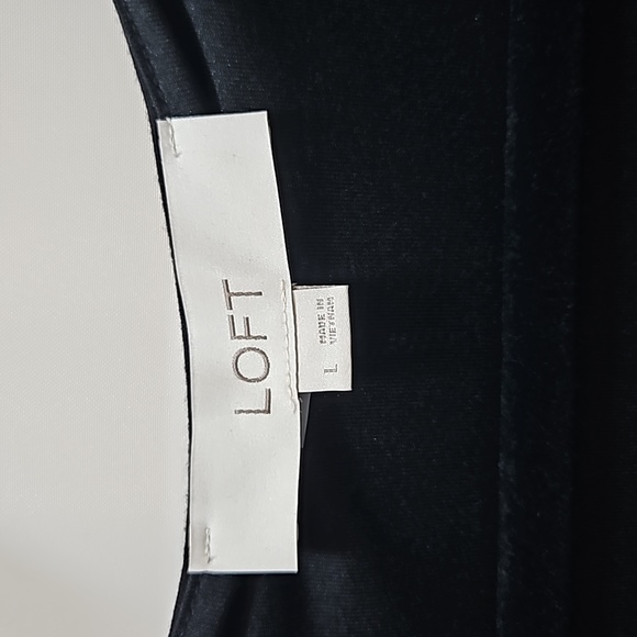 Loft Women's Brushstroke Knotted Swing Dress Size Large - Picture 3 of 11